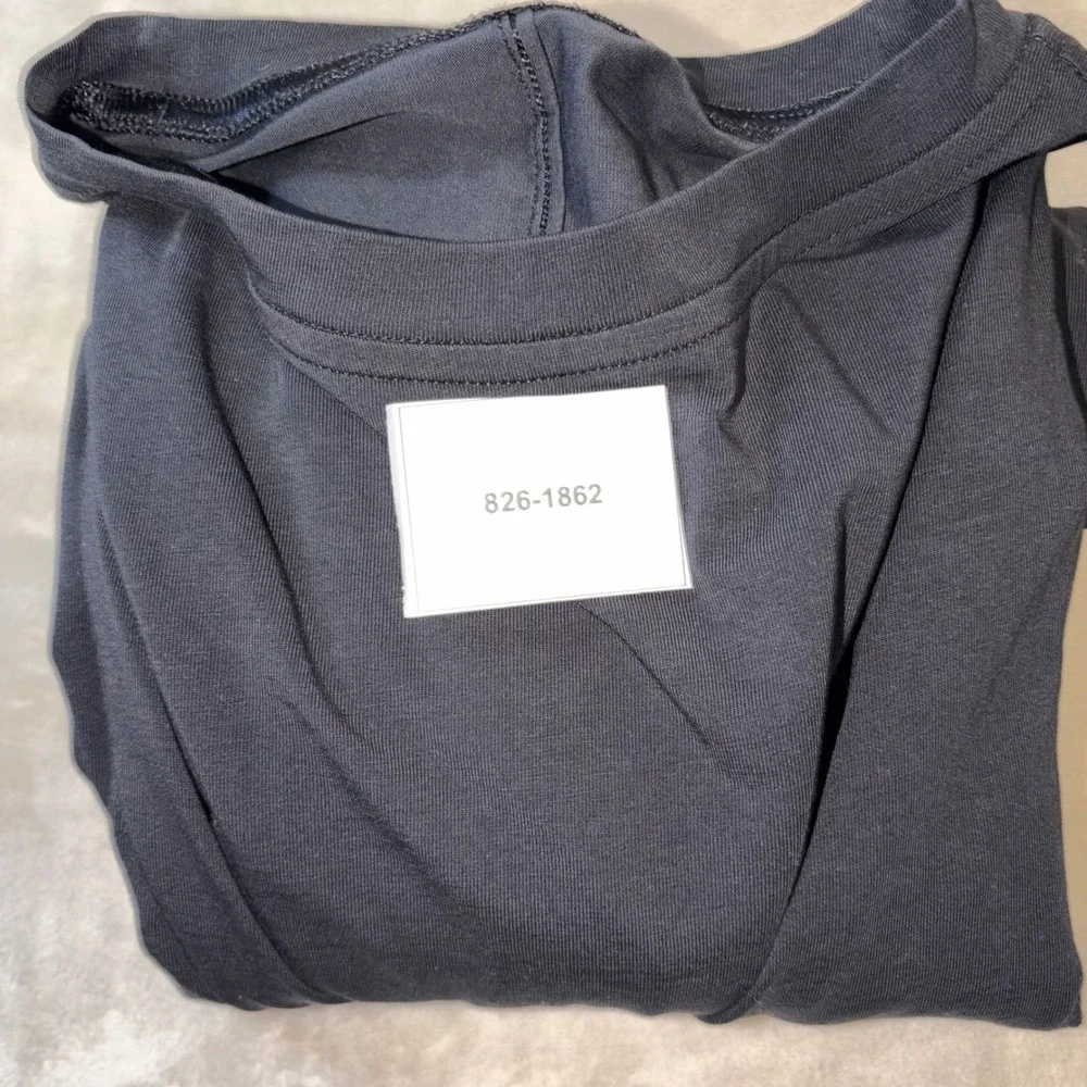 Lululemon Cotton Wrap-Front T-Shirt Dress Black Tie Front Short Sleeve Size 6